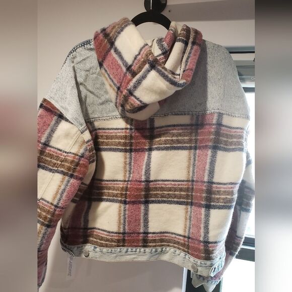 Blank NYC Starflower Plaid‎ Jacket Size L NWT Free People Collab - Picture 3 of 3